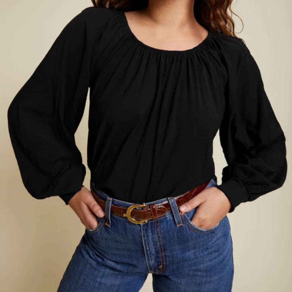 Nation Ltd Sloane Long Sleeve Off Shoulder Blouse